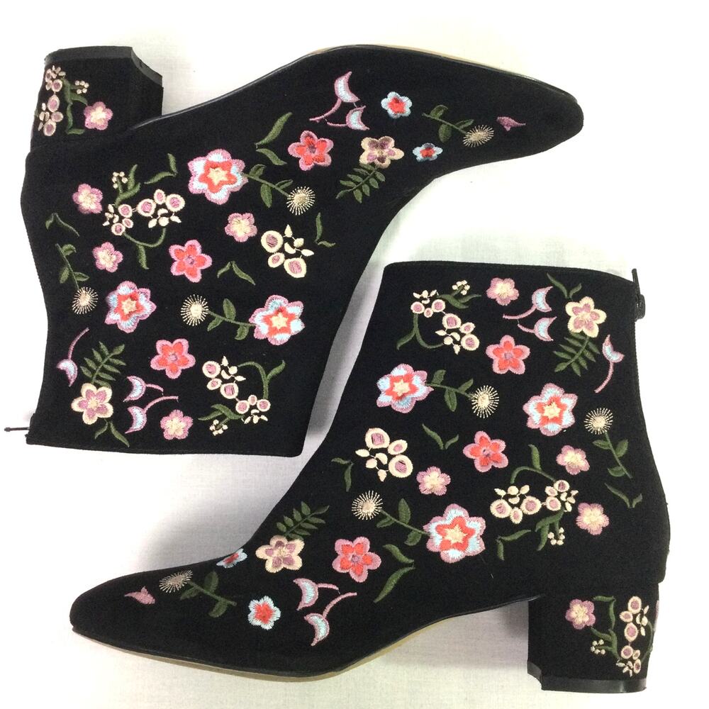 Atmosphere Boho Chic Festival Floral 90s Style Cottage Whimsical Ankle Bootie 9 - Picture 8 of 15